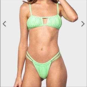Lime Green Blackbough Paige Bikini Set